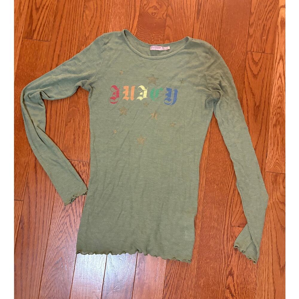 VTG Juicy Couture Made in USA Thermal Long Sleeve Top Size P